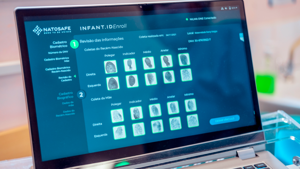 INFANT.ID Enroll, software de cadastro biométrico.